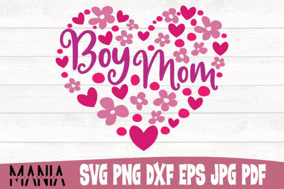Boy Mom Heart Svg Cut File Design Graphics and Graphic Templates Review