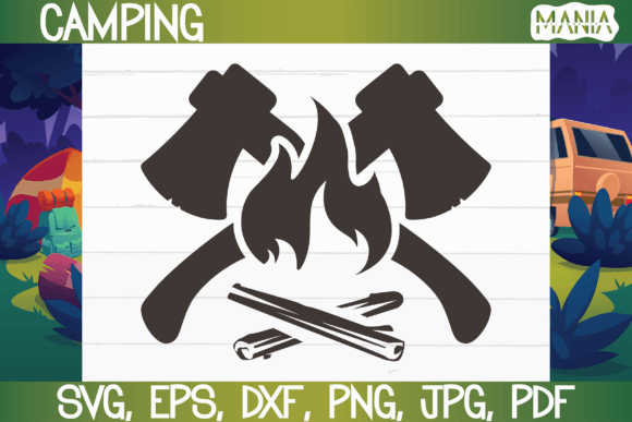 Camping Sign Svg Cut File Graphics and Graphic Templates Review