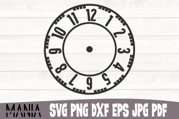 Clock Face Template 12: Professional Graphics for Brand Identity