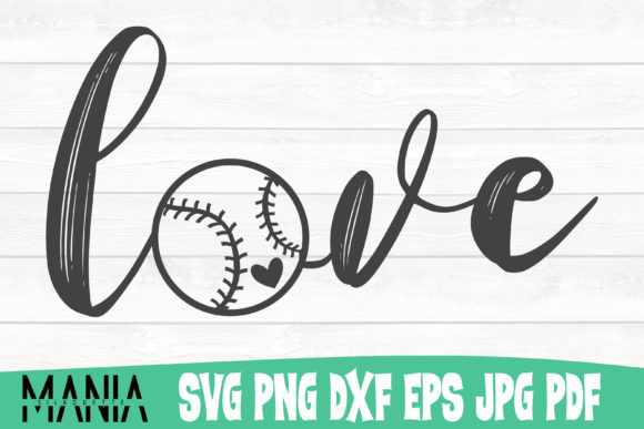 Love Baseball 2 SVG Design: A Playful Graphic Template for Local Branding