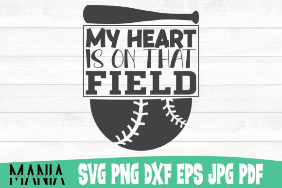 My Heart is on That Field Baseball Graphics for Graphic Templates