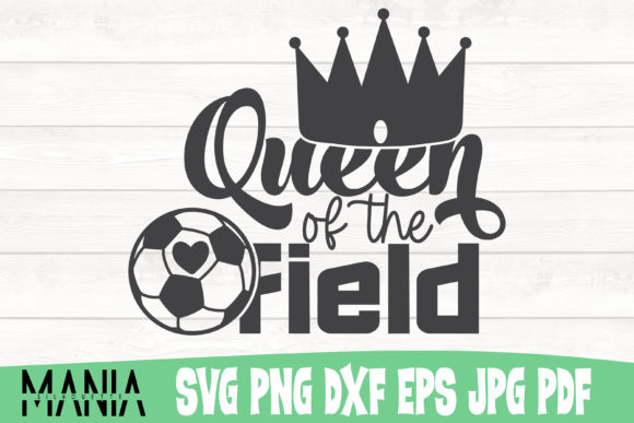 Queen of the Field Soccer Graphics for Modern Branding and Marketing
