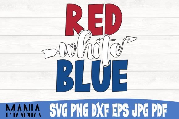 Red White Blue Svg Cut File Design: Graphics for Editorial Templates