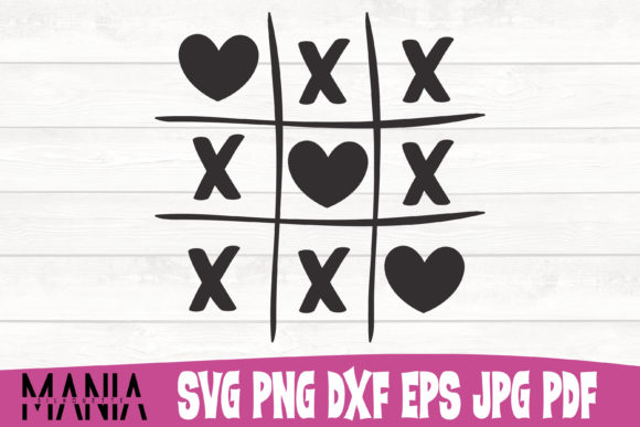 Tic Tac Toe Valentine s Day Svg Cut File Graphics and Graphic Templates